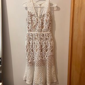 Barney New York white lace dress  - never worn/ size XS